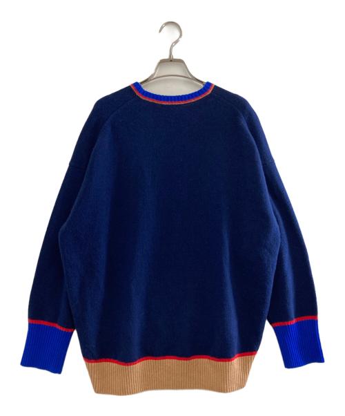 MACPHEE（マカフィー）MACPHEE (マカフィー) NZ LAMBS クルーネックプルオーバー ネイビー サイズ:Mの古着・服飾アイテム