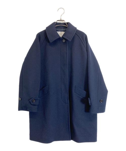 FRAMeWORK（フレームワーク）FRAMeWORK (フレームワーク) ラムウールMIXシャルムバルカラーコート ネイビー サイズ:36の古着・服飾アイテム