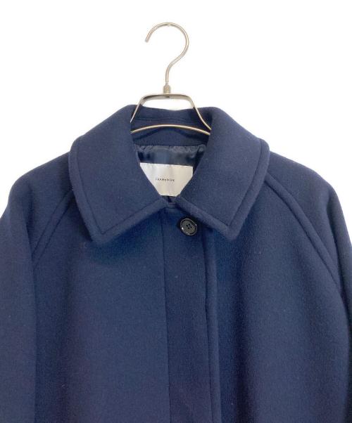 FRAMeWORK（フレームワーク）FRAMeWORK (フレームワーク) ラムウールMIXシャルムバルカラーコート ネイビー サイズ:36の古着・服飾アイテム