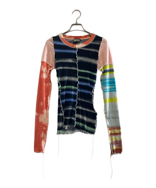 DIESEL（ディーゼル）DIESEL (ディーゼル) リブカットソー マルチカラー サイズ:Sの古着・服飾アイテム