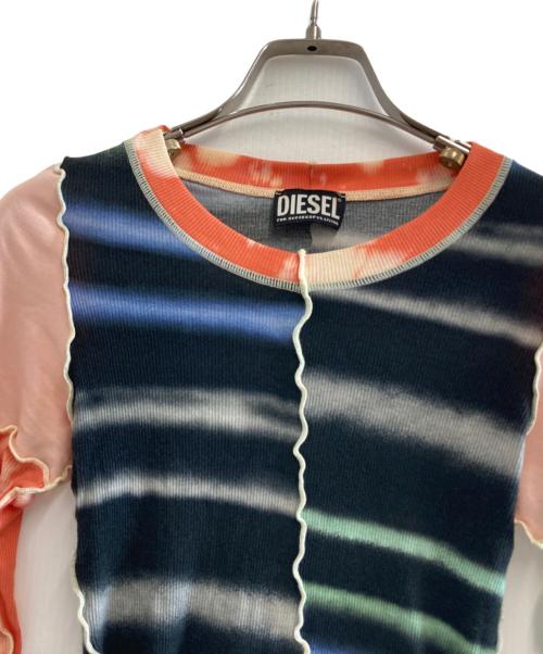 DIESEL（ディーゼル）DIESEL (ディーゼル) リブカットソー マルチカラー サイズ:Sの古着・服飾アイテム