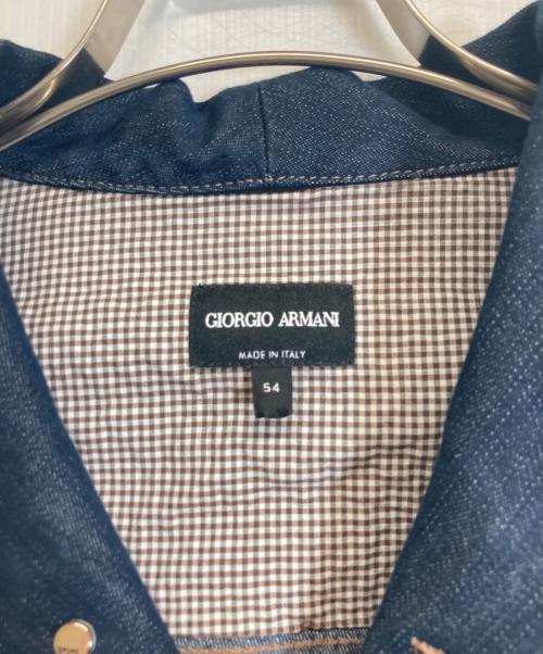 GIORGIO ARMANI（ジョルジョアルマーニ）GIORGIO ARMANI (ジョルジョアルマーニ) デニムショールカラージャケット インディゴ サイズ:54の古着・服飾アイテム