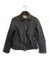AVIREX（アヴィレックス）の古着「シープスキンライダースジャケット」｜ブラック