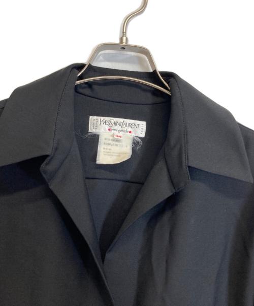Yves Saint Laurent（イヴサンローラン）Yves Saint Laurent (イヴサンローラン) ウールモヘアシャツワンピース ブラック サイズ:34の古着・服飾アイテム