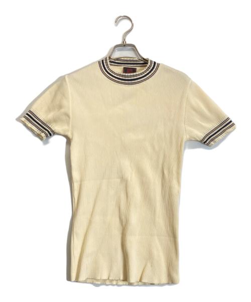 Jean Paul GAULTIER CLASSIQUE（ジャンポールゴルチエクラシック）Jean Paul GAULTIER CLASSIQUE (ジャンポールゴルチエクラシック) 半袖ニット ベージュ サイズ:48の古着・服飾アイテム