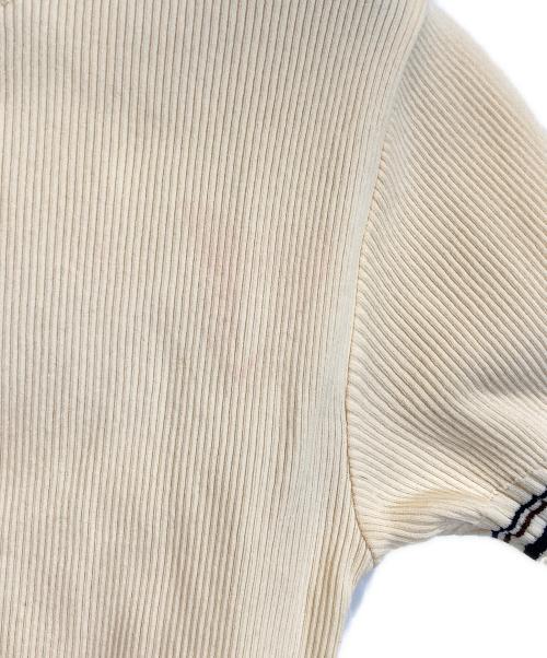 Jean Paul GAULTIER CLASSIQUE（ジャンポールゴルチエクラシック）Jean Paul GAULTIER CLASSIQUE (ジャンポールゴルチエクラシック) 半袖ニット ベージュ サイズ:48の古着・服飾アイテム