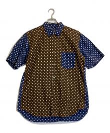 HOMME DEUX COMME des GARCONS（オムドゥ コム デ ギャルソン）の古着「ドットシャツ」｜ネイビー×ブラウン