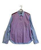 COMME des GARCONS HOMMEコムデギャルソン オム）の古着「ストライプシャツ」｜ブルー