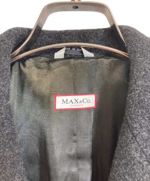 MAX&Co.（マックスアンドコー）MAX&Co. (マックスアンドコー) ウールカシミヤコート グレー サイズ:40の古着・服飾アイテム