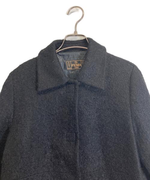 FENDI（フェンディ）FENDI (フェンディ) モヘア混コート ブラック サイズ:38の古着・服飾アイテム