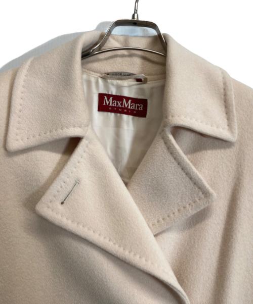 Max Mara Studio（マックスマーラ ストゥディオ）Max Mara Studio (マックスマーラ ストゥディオ) シルクアンゴラ混コート ベージュ サイズ:３８の古着・服飾アイテム