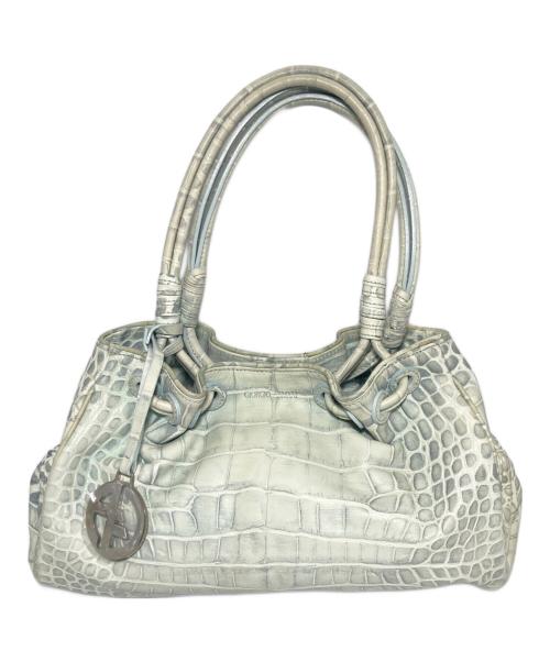 GIORGIO ARMANI（ジョルジョアルマーニ）GIORGIO ARMANI (ジョルジョアルマーニ) ハンドバッグ 黄緑の古着・服飾アイテム