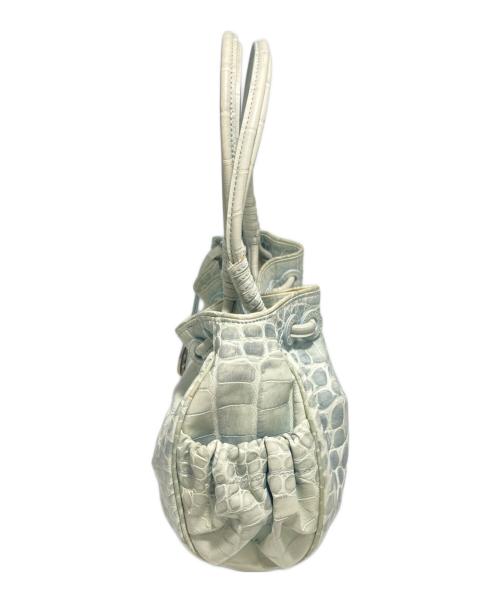 GIORGIO ARMANI（ジョルジョアルマーニ）GIORGIO ARMANI (ジョルジョアルマーニ) ハンドバッグ 黄緑の古着・服飾アイテム