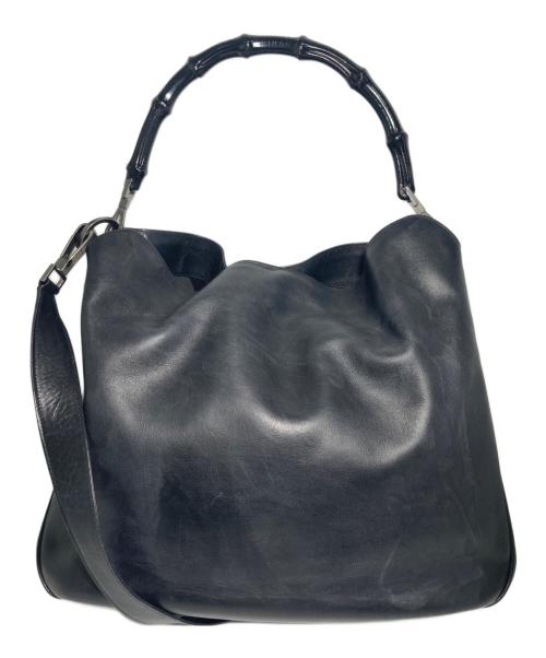 GUCCI（グッチ）GUCCI (グッチ) バンブーハンドバッグ ブラックの古着・服飾アイテム