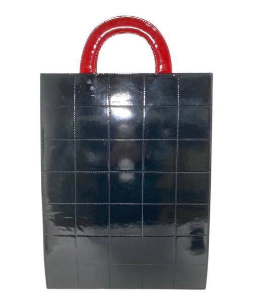 CHANEL（シャネル）CHANEL (シャネル) チョコバーマドモアゼルトートバッグ レッドの古着・服飾アイテム