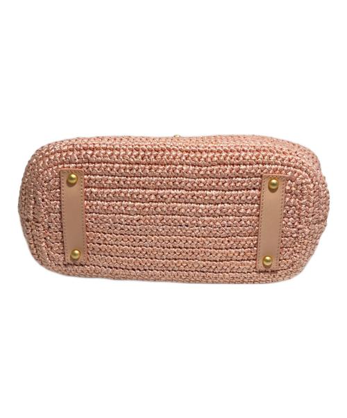 CHANEL（シャネル）CHANEL (シャネル) ココマークラフィアチェーンショルダーバッグ ピンクの古着・服飾アイテム