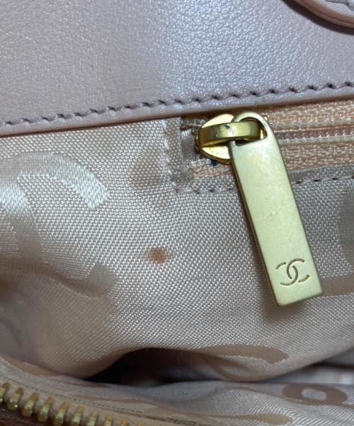 CHANEL（シャネル）CHANEL (シャネル) ココマークラフィアチェーンショルダーバッグ ピンクの古着・服飾アイテム