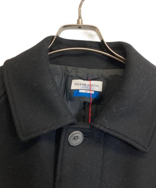 MAISON SPECIAL（メゾンスペシャル）MAISON SPECIAL (メゾンスペシャル) Super170s Prime-Over Melton Balmachan Coat ブラック サイズ:00の古着・服飾アイテム