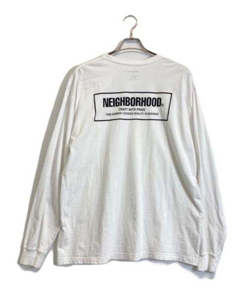 NEIGHBORHOOD（ネイバーフッド）NEIGHBORHOOD (ネイバーフッド) ロゴロングカットソー ホワイト サイズ:Lの古着・服飾アイテム