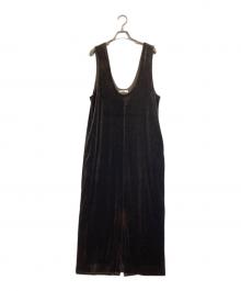 anuke（アンヌーク）の古着「Velour Uneck Onepiece」｜ブラウン