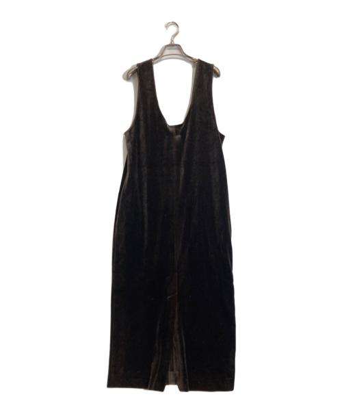 anuke（アンヌーク）anuke (アンヌーク) Velour Uneck Onepiece ブラウン サイズ:Sの古着・服飾アイテム