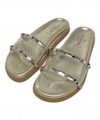 VALENTINOヴァレンティノ）の古着「スタッズサンダル」｜ゴールド