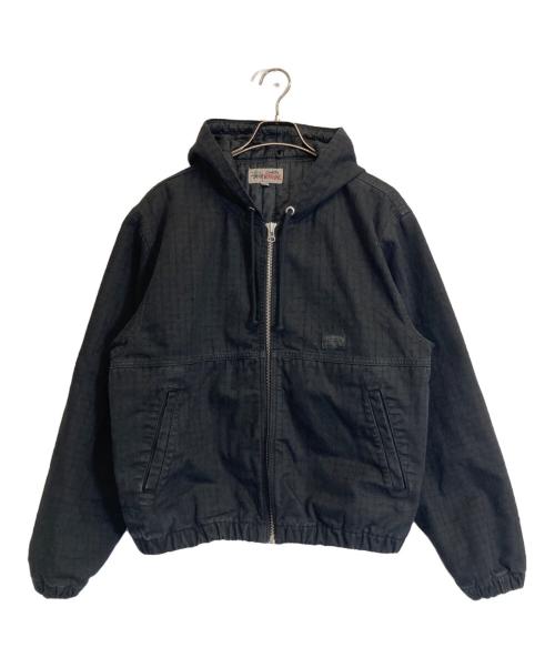 stussy（ステューシー）stussy (ステューシー) WORK JACKET CANVAS NEEDLE PUNCH ブラック サイズ:Mの古着・服飾アイテム