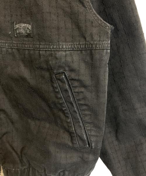 stussy（ステューシー）stussy (ステューシー) WORK JACKET CANVAS NEEDLE PUNCH ブラック サイズ:Mの古着・服飾アイテム