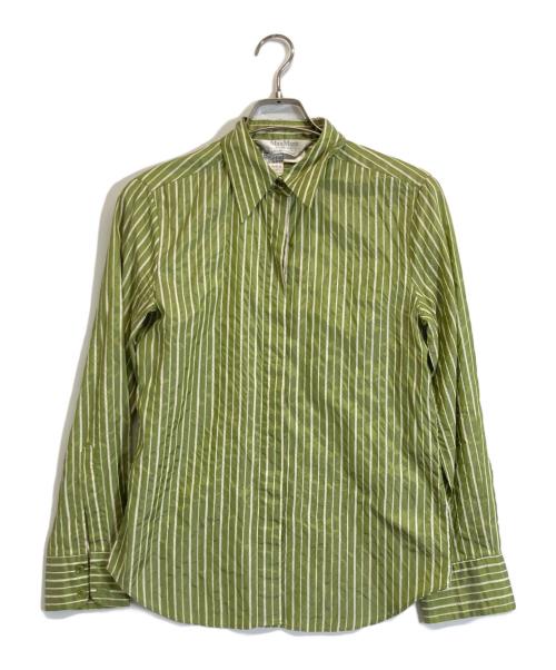 MaxMara（マックスマーラ）MaxMara (マックスマーラ) シルクシャツ 黄緑 サイズ:36の古着・服飾アイテム