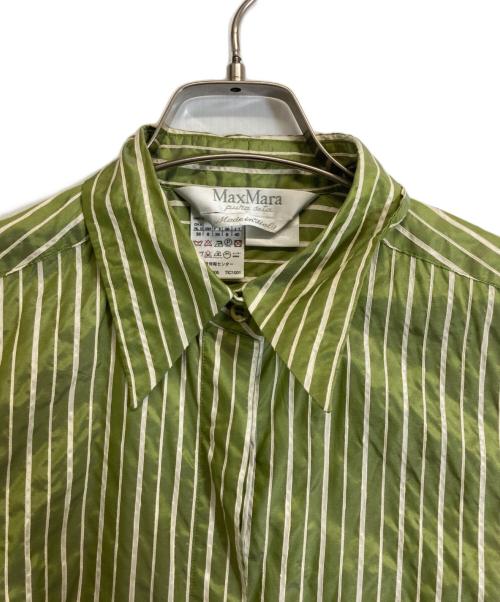 MaxMara（マックスマーラ）MaxMara (マックスマーラ) シルクシャツ 黄緑 サイズ:36の古着・服飾アイテム