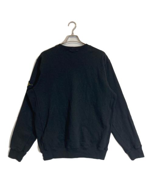 STONE ISLAND（ストーンアイランド）STONE ISLAND (ストーンアイランド) 腕章クルーネックスウェット ブラック サイズ:XLの古着・服飾アイテム