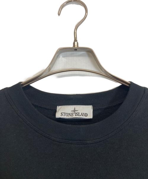 STONE ISLAND（ストーンアイランド）STONE ISLAND (ストーンアイランド) 腕章クルーネックスウェット ブラック サイズ:XLの古着・服飾アイテム