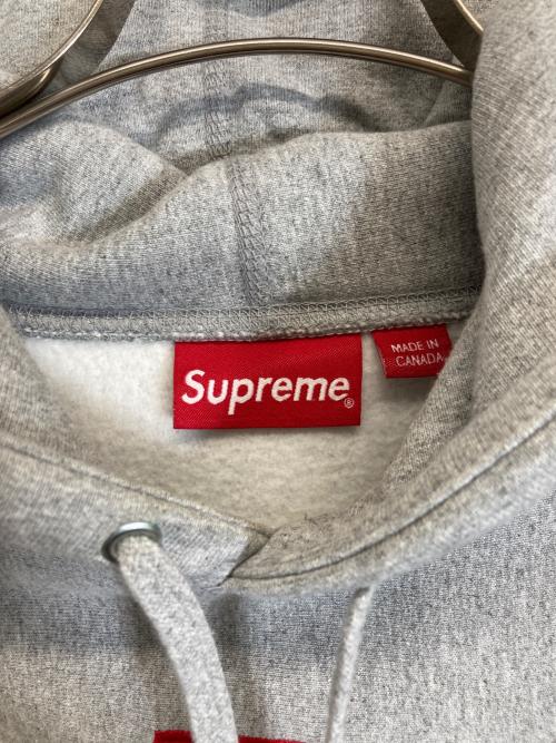 SUPREME（シュプリーム）Supreme (シュプリーム) cross box logo hooded sweat shirt グレー サイズ:Ｌの古着・服飾アイテム