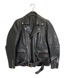 THE VIRIDI-ANNE（ヴィリジアン）の古着「ダブルレーンレザーライダースジャケット」｜ブラック