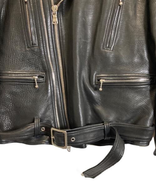 THE VIRIDI-ANNE（ヴィリジアン）THE VIRIDI-ANNE (ヴィリジアン) ダブルレーンレザーライダースジャケット ブラック サイズ:1の古着・服飾アイテム