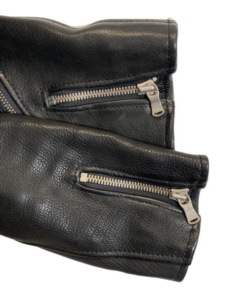 THE VIRIDI-ANNE（ヴィリジアン）THE VIRIDI-ANNE (ヴィリジアン) ダブルレーンレザーライダースジャケット ブラック サイズ:1の古着・服飾アイテム