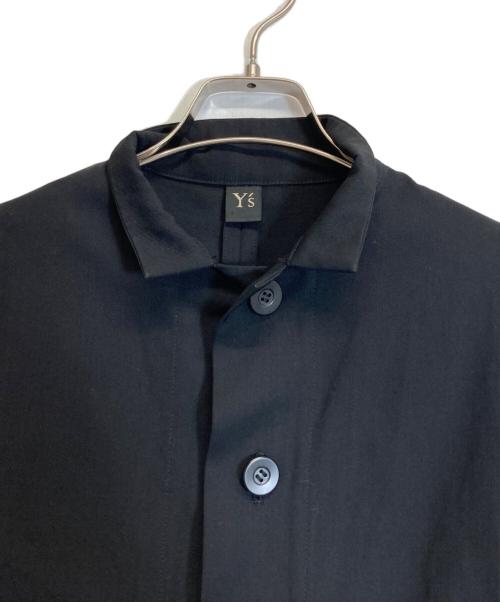 Y's（ワイズ）Y's (ワイズ) ノーカラーウールギャバジンジャケット ブラック サイズ:Sの古着・服飾アイテム