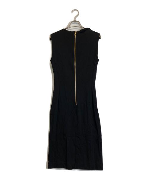 Salvatore Ferragamo（サルヴァトーレ フェラガモ）Salvatore Ferragamo (サルヴァトーレ フェラガモ) ノースリーブフリルワンピース ブラック サイズ:42の古着・服飾アイテム