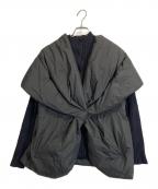 YOSHIE INABAヨシエ イナバ）の古着「ニット付きダウンジャケット」｜ブラック