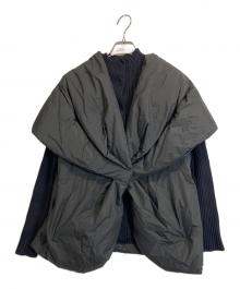 YOSHIE INABA（ヨシエ イナバ）の古着「ニット付きダウンジャケット」｜ブラック