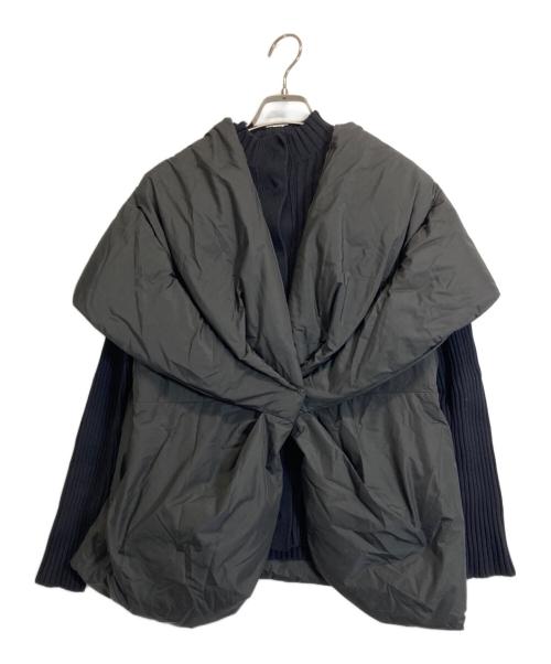 YOSHIE INABA（ヨシエ イナバ）YOSHIE INABA (ヨシエ イナバ) ニット付きダウンジャケット ブラック サイズ:Lの古着・服飾アイテム