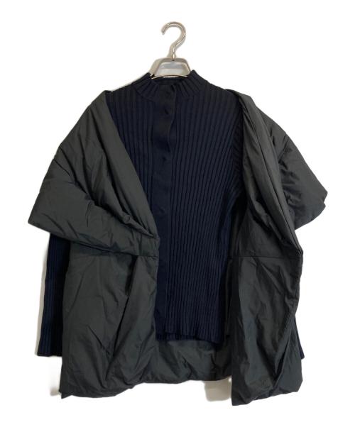 YOSHIE INABA（ヨシエ イナバ）YOSHIE INABA (ヨシエ イナバ) ニット付きダウンジャケット ブラック サイズ:Lの古着・服飾アイテム