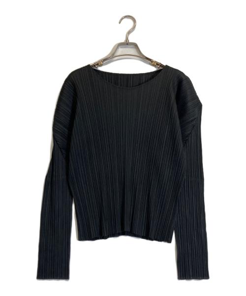 PLEATS PLEASE（プリーツプリーズ）PLEATS PLEASE (プリーツプリーズ) プリーツカットソー ブラック サイズ:4の古着・服飾アイテム