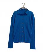 PLEATS PLEASEプリーツプリーズ）の古着「プリーツシャツ」｜ブルー