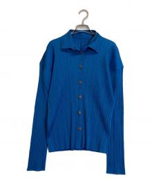 PLEATS PLEASE（プリーツプリーズ）の古着「プリーツシャツ」｜ブルー