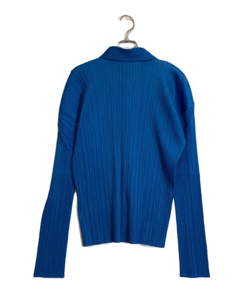 PLEATS PLEASE（プリーツプリーズ）PLEATS PLEASE (プリーツプリーズ) プリーツシャツ ブルー サイズ:4の古着・服飾アイテム