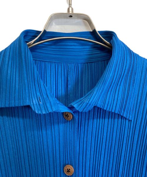 PLEATS PLEASE（プリーツプリーズ）PLEATS PLEASE (プリーツプリーズ) プリーツシャツ ブルー サイズ:4の古着・服飾アイテム