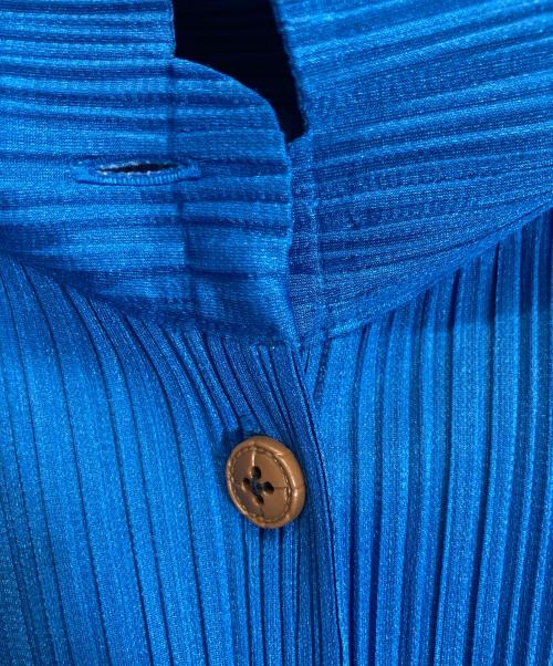 PLEATS PLEASE（プリーツプリーズ）PLEATS PLEASE (プリーツプリーズ) プリーツシャツ ブルー サイズ:4の古着・服飾アイテム