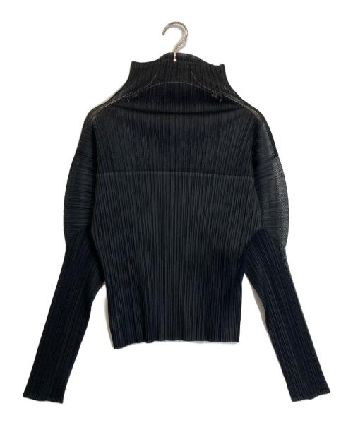 PLEATS PLEASE（プリーツプリーズ）PLEATS PLEASE (プリーツプリーズ) メッシュ切替プリーツカットソー ブラック サイズ:4の古着・服飾アイテム