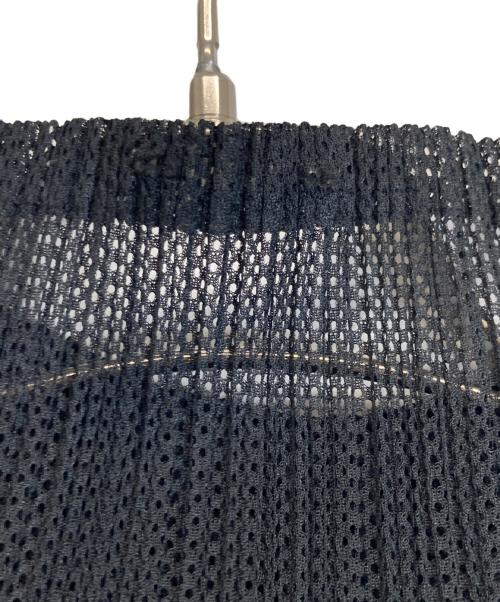 PLEATS PLEASE（プリーツプリーズ）PLEATS PLEASE (プリーツプリーズ) メッシュ切替プリーツカットソー ブラック サイズ:4の古着・服飾アイテム